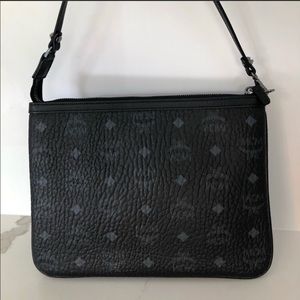 MCM black and grey pouch EUC
